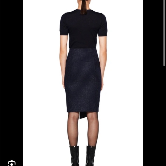 Suistudio NAVY Addison Wool Pencil Skirt - Picture 2 of 4